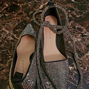 ZARA TRAFALUC Metalic kitten heels